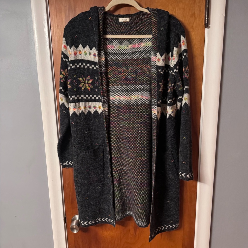 NWOT Debut Multicolor Knit Cardigan